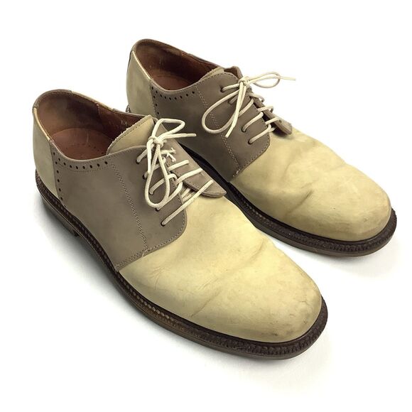 Johnston Murphy Italy Passport Leather Shoes Men\'s 11.5 Oxford Brogue Beige Tan main image 10